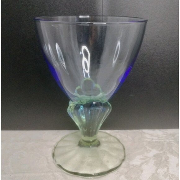 Bormioli Rocco Bahia Blue Green Water Goblet Glassware - Picture 8 of 16